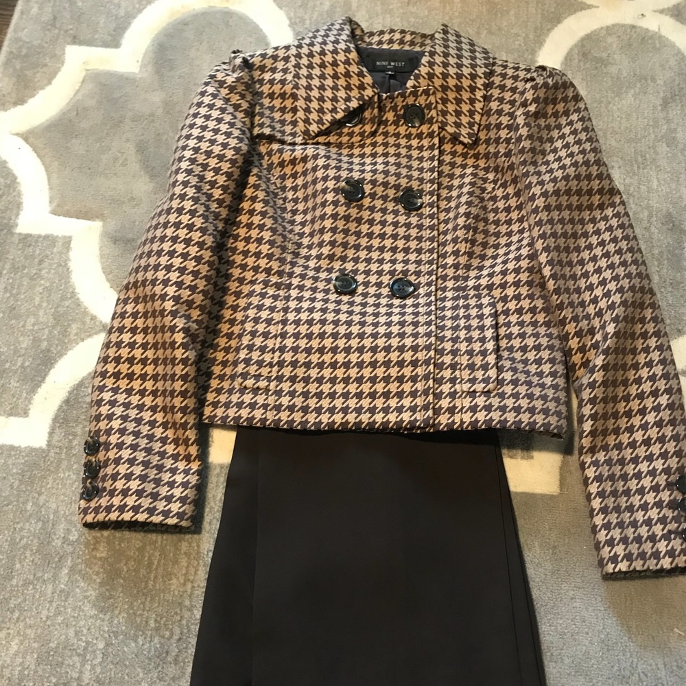 Gorgeous Chocolate Brown and Hounds Tooth Suit